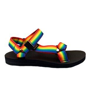 Teva Women's Rainbow Strap Sport Sandals - Black Footbed